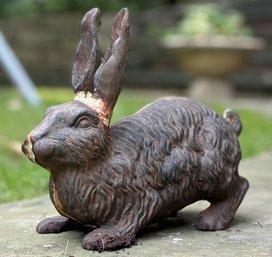 A Cast Iron Garden Bunny