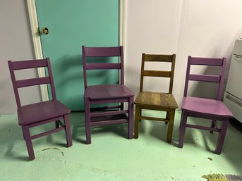 Vintage Wooden School Chairs