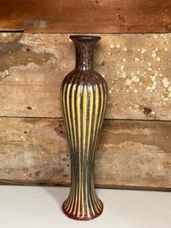 A Tall Beautiful Ribbed Design Vase