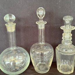 A Lot Of 3 Vintage Decanters