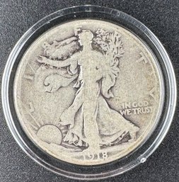 1918 Walking Liberty Silver Half Dollar