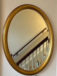 Oval Mirror With Gold Frame