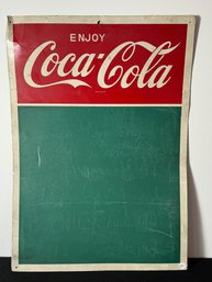 A 1960S COCA COLA TIN LITHOGRAPH CHALKBOARD