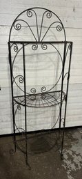 3 Tier Wrought Iron Bakers Rack ~ Folds ~