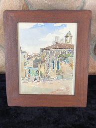 Vintage Artwork And Wooden Frame Purchased From France