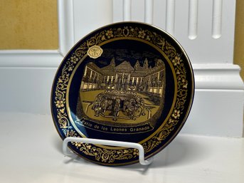 Black & Gold Hand Painted Oro De Ley 'Patio De Leones Granada' Decorative Plate