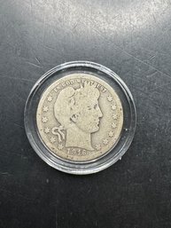 1916-D Barber Silver Quarter