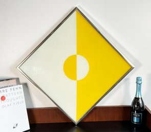 Mid Century Modern Yellow Geometric Abstract Wall Art