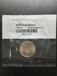 2008-P Uncirculated Jefferson Nickel In Littleton Package