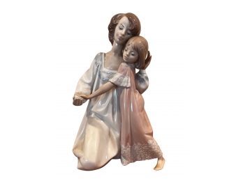 Lladro Mother And Daughter-good Night -glossy-retired-5449