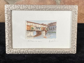 2002 Signed Watercolor Painting And Frame