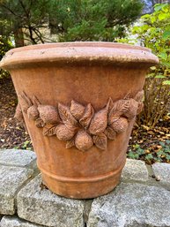 XL Terra Cotta Pot With Appliques