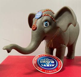 Vintage Barnum & Bailey Elephant With Tag