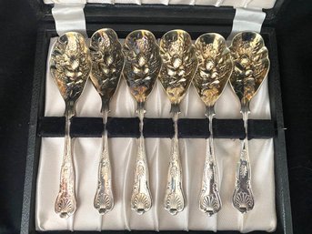 Sheffield Plated Silver Dessert Spoons (6)