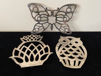 Various Vintage Trivets 3 Piece