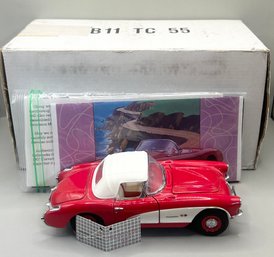 Franklin Mint Precision Model Red 1957 Chevrolet Corvette  1:24 Scale With Box
