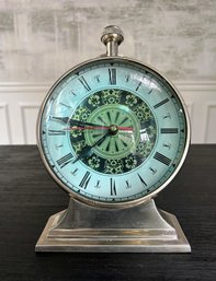 Decorative Clock With Domed Blue Tint Glass