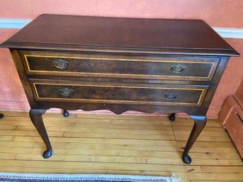 Antique Queen Anne Sideboard Table Two Drawers Lovely Piece