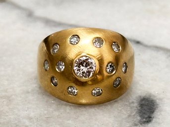 A Vintage Diamond Ring In 14K Gold Setting