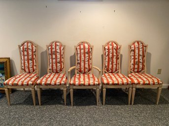 Set Of 5 Upholstered Dining Chairs Cushy And Sturdy 19.5x17.5x42.5'