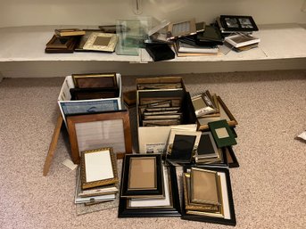 Huge Lot Of Picture Frames, Some Are From Pottery Barn Or Martha Stewart