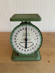 Vintage Green American Family Kitchen Scale