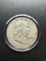 1963-D Benjamin Franklin Silver Half Dollar