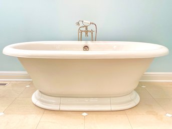 A Gorgeous Kohler Freestanding Soaking Tub And Custom Nickel Plated Brass Fittings