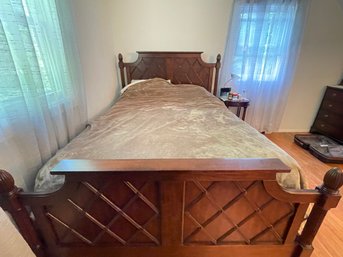 Wood Bed Frame With Head And Foot Board - Queen