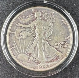 1942 Walking Liberty Silver Half Dollar