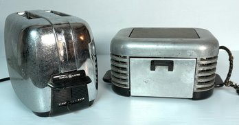 Pair Of Vintage Toasters By General Electric And Breakfaster From  Calkins Appliance Co.