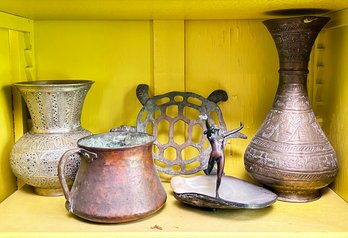 Copper, Repousse Copper, A Bronze Dancer Candy Dish And Much More