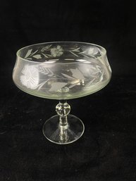 Glass Footed Pedestal Compote