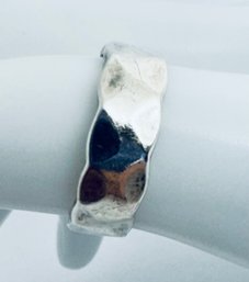MEXICAN STERLING SILVER HAND HAMMERED BAND RING