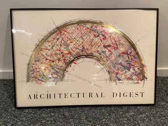 Architectural Digest Poster Fan II William Gatewood 1981 Mirage Editions 37x25'