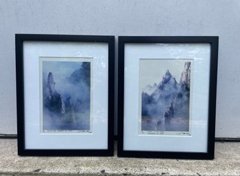 Pair Of Framed Photographs Of China By Michael Chen, Signed