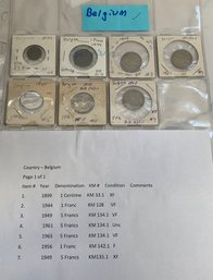 Seven Coins From Belgium