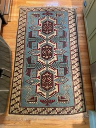 SEMI ANTIQUE BLUE PERSIAN AREA RUG