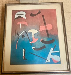 Mid Century Abstract , Framed Print