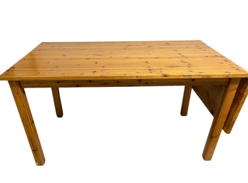 Solid Wood Table With Fold Up Leaf - From 71'L To 55'L