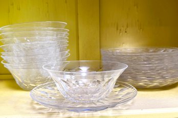 Fine Crystal Fruit Bowls And Underplates