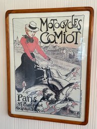 Motocycles Comiot Paris Vintage Bicycle Advertisement Framed Poster