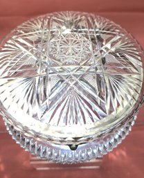 ABP- American Brilliant Period Cut Glass, Hinged Powder/ Dresser Box