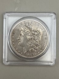 1882-O Morgan Silver Dollar In Plastic Case