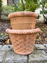 Pair Of Terra Cotta Planters