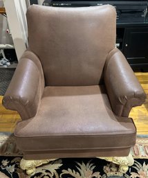 Schlesinger Leather Upholstered Arm Chair