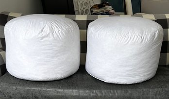 Set Of Two Pouf Ottoman Fillings 50/50 Feather And Down ***Separate Pick-Up Location Sat. 8/10