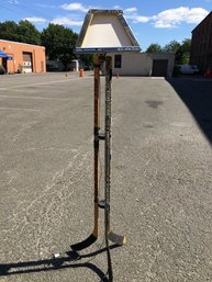 Sensational Custom Made $475 Hockey Stick Floor Lamp Made With Real Vintage Hockey Sticks And Pucks - WOW !