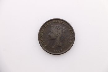 1843 New Brunswick Half Penny Token Coin