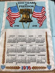 1776 - 1976 Bicentennial Cloth Calendar - Never Opened Until Now - Good For This Year 2023